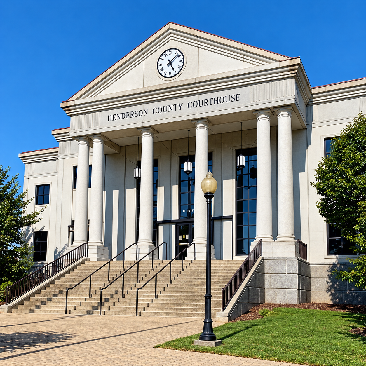 Henderson County Courthouse in Morning Light